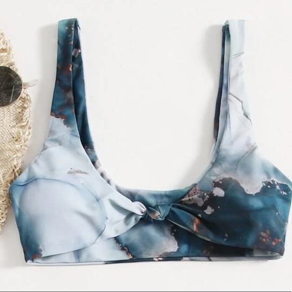 SHEIN Other - Marble print knot front bikini- NWT ☀️💝